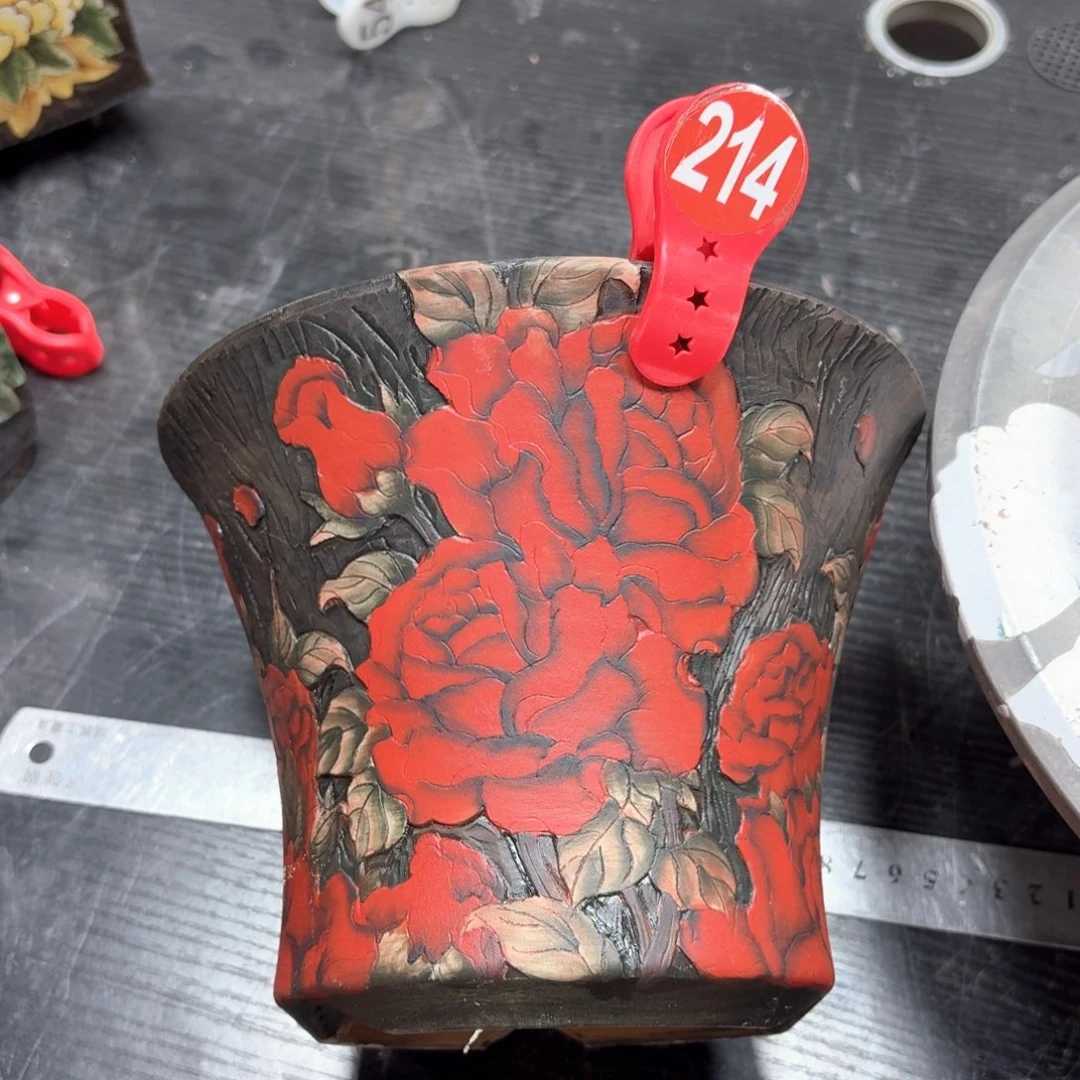S***）紫砂花盆陶瓷多肉花盆精品