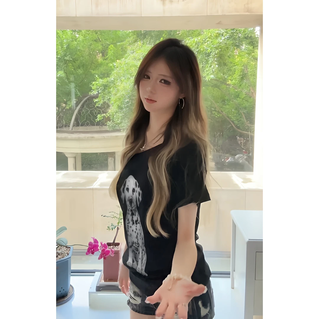 新款美式性感一字领露肩短袖t恤女显瘦百搭网红时尚炸街新款女装