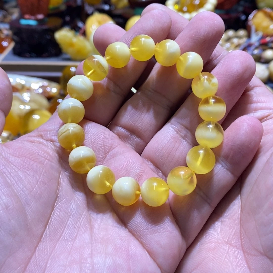 裸石蜜蜡未镶嵌手串