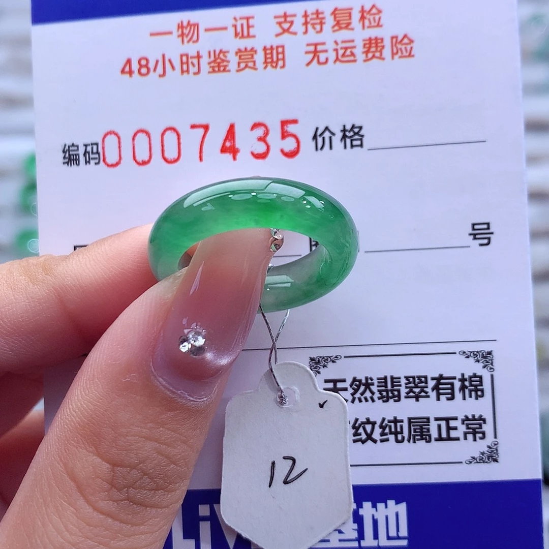 翡翠未镶嵌戒指天然