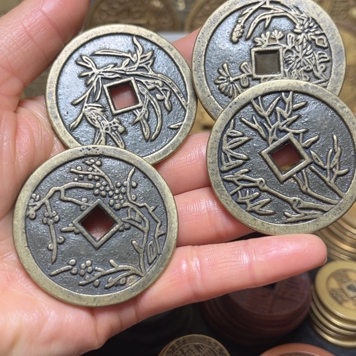 铜现代工艺梅兰竹菊一套