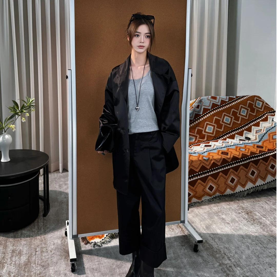 SIQIBIAN｜25SS春季新品休闲百搭极简廓形风衣西装款外套-SQ-WT243