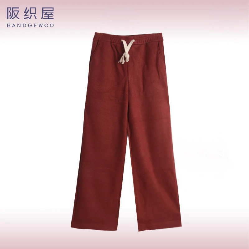 阪织屋高腰时尚中厚休闲裤