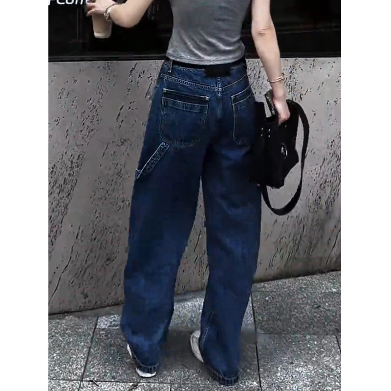 牛仔裤女士2025年夏季新款裤子爆款时尚百搭弯刀裤显瘦高腰阔腿裤