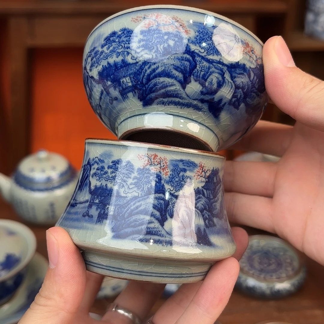 瓷片老陶泥开片茶漏