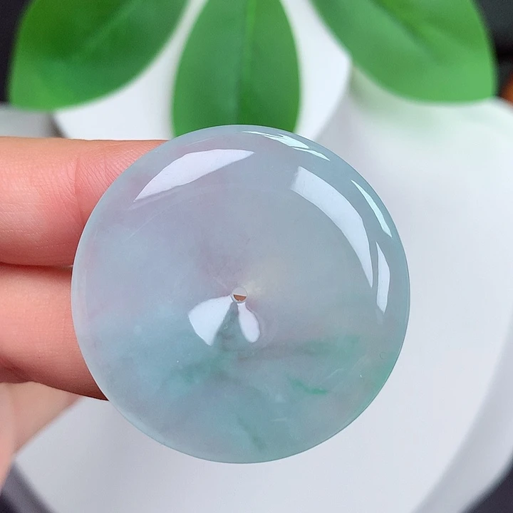 颈饰未镶嵌翡翠平安扣 34.8x5.9mm