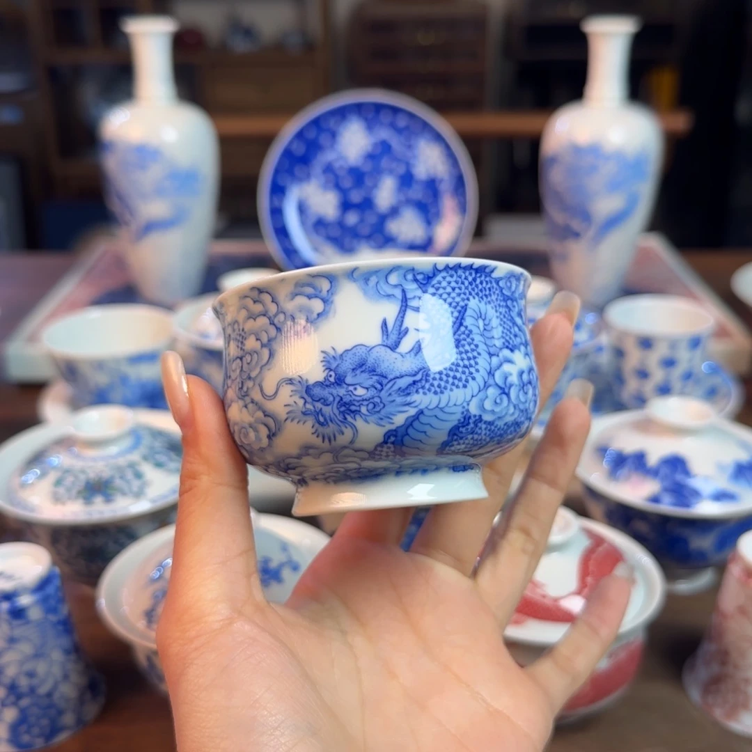 名窑口 点工龙纹卢氏杯福利