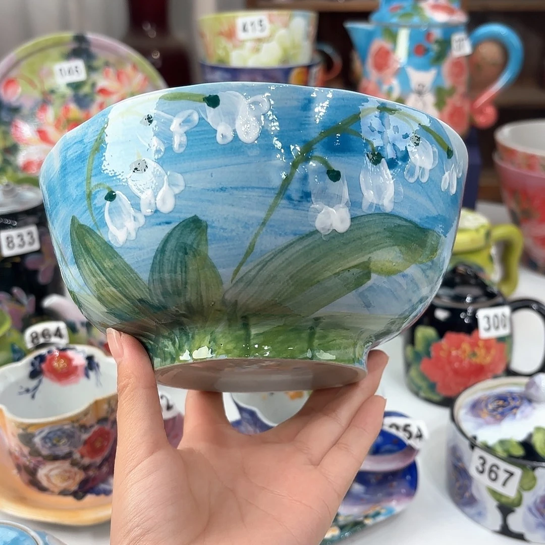 景德镇手绘高温釉下彩陶瓷茶具