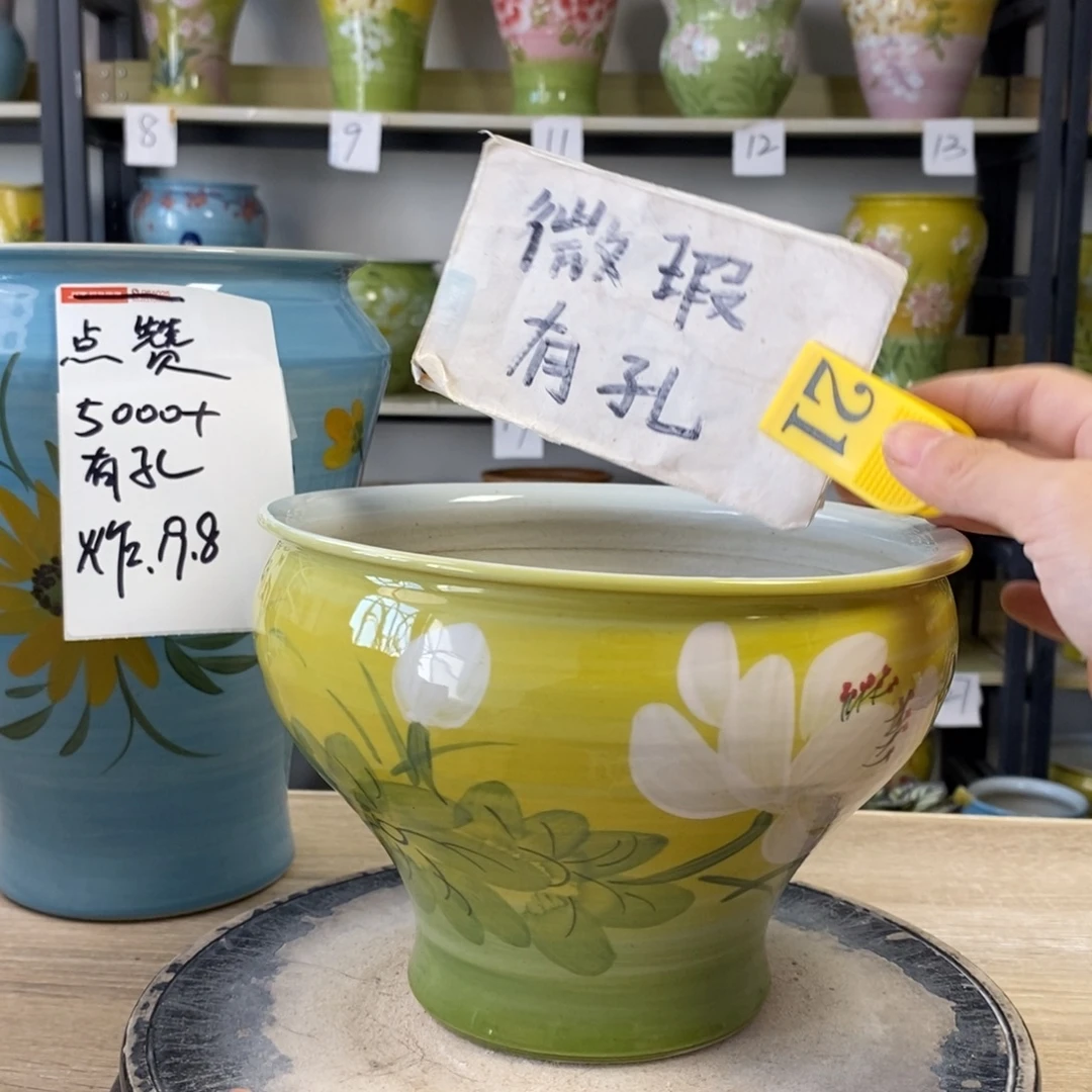 景德镇手工手绘陶瓷花盆