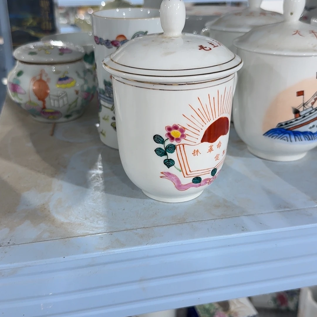 瓷片摆件手绘瓷器全部处理