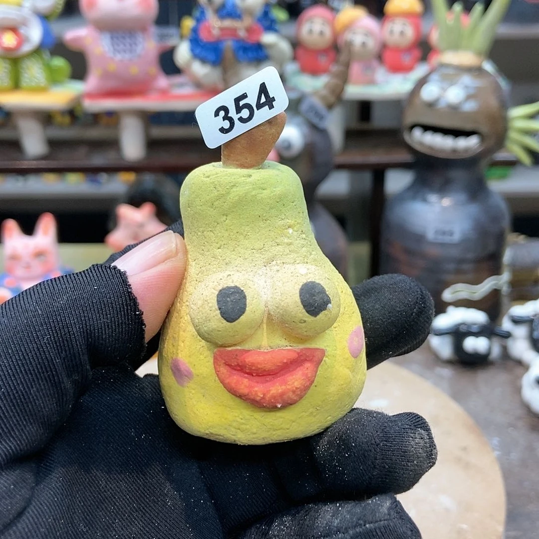 摆件直播间手工抽象陶瓷摆件354