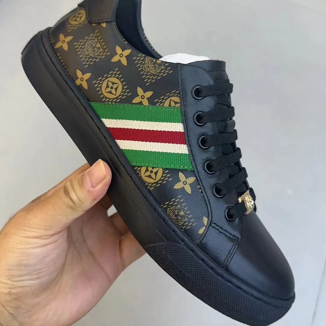 休闲休闲板鞋圆头百搭男款修面皮韩版夏季板鞋男士