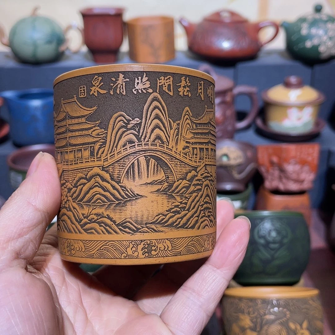 原矿紫砂手工主人杯