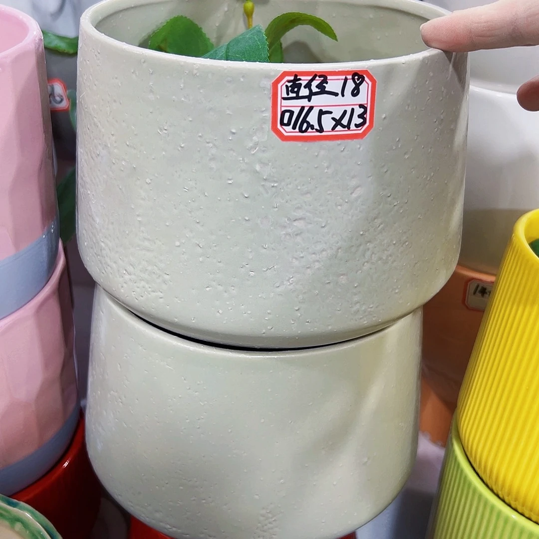 外贸尾单陶瓷花盆凑单10米包邮