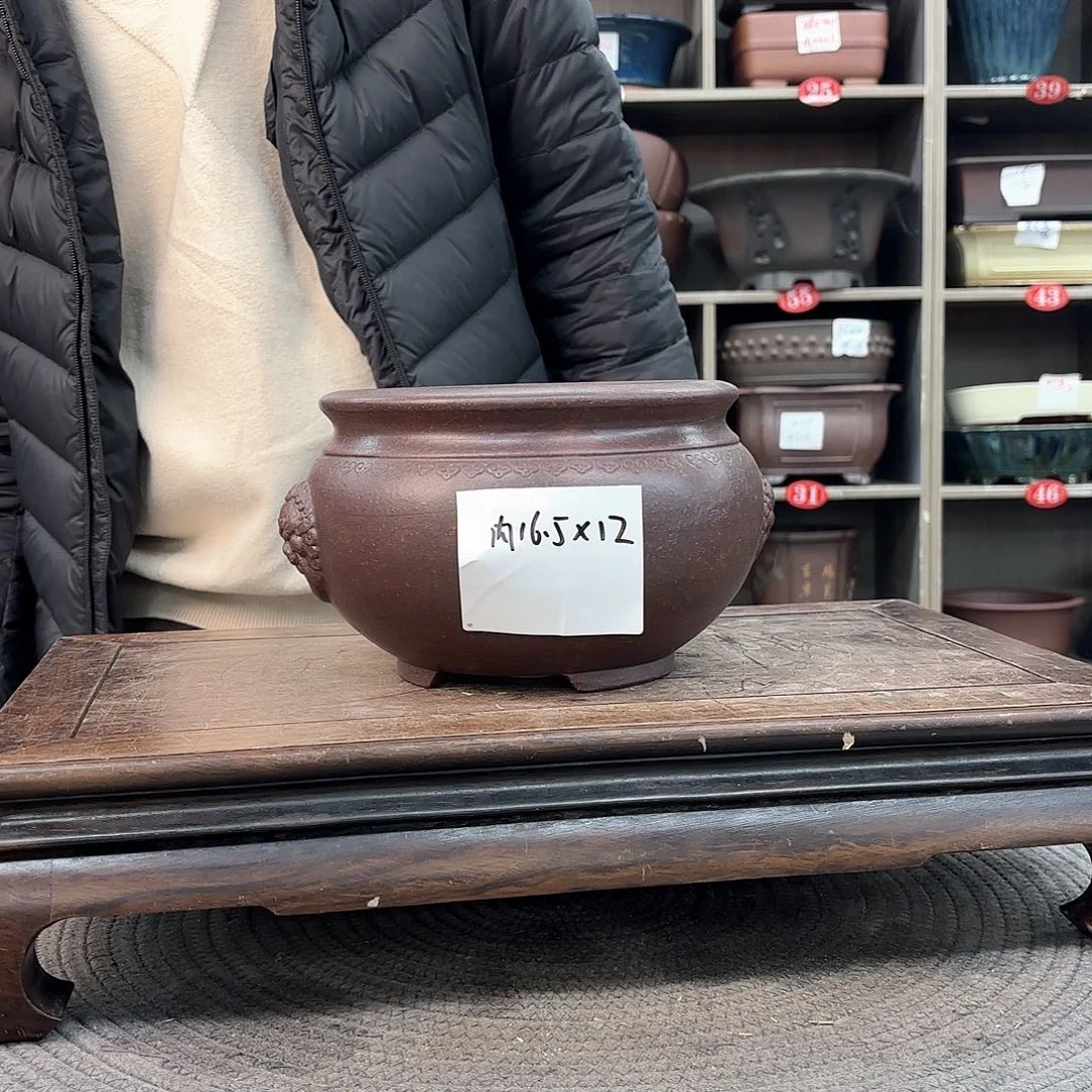 紫砂花盆紫砂的颜色很好看