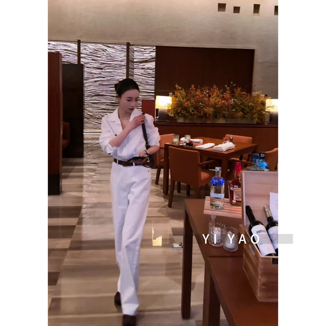 【亦瑶定制】白色公式/牛仔裤 春季新款高端时尚休闲款5CKDD8311