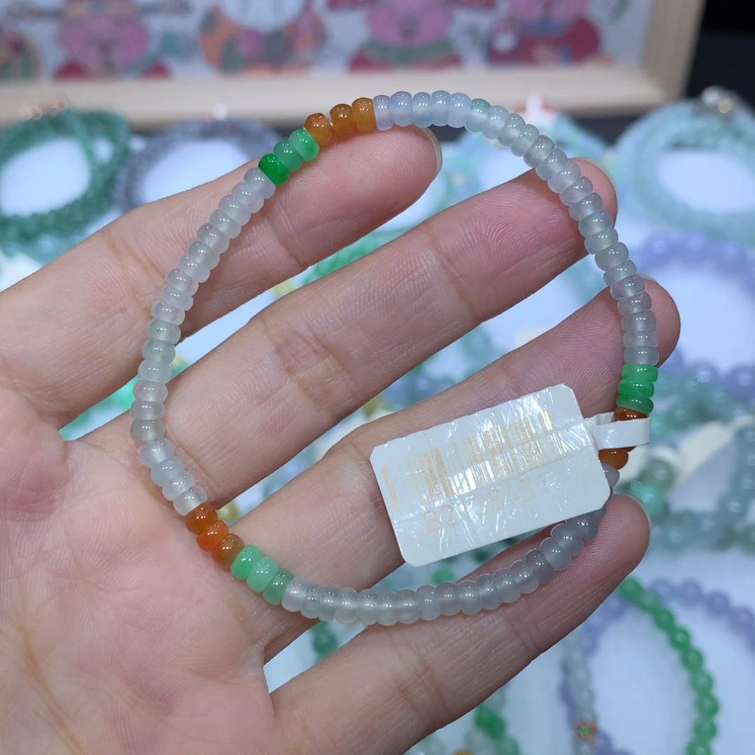 翡翠未镶嵌手链天然