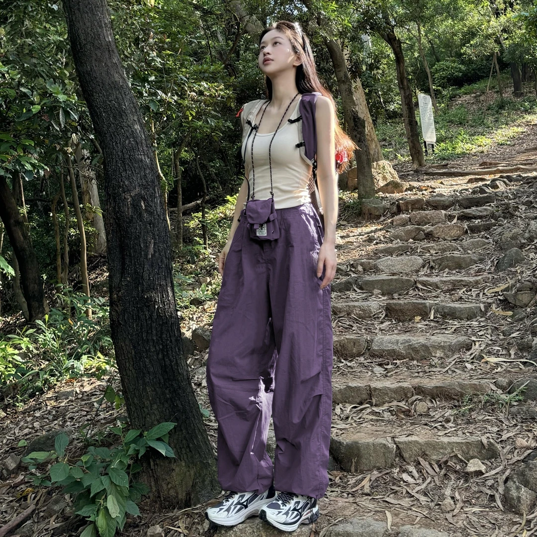 2025新款冲锋裤女款小个子防风防水工装裤户外美式速干登山裤