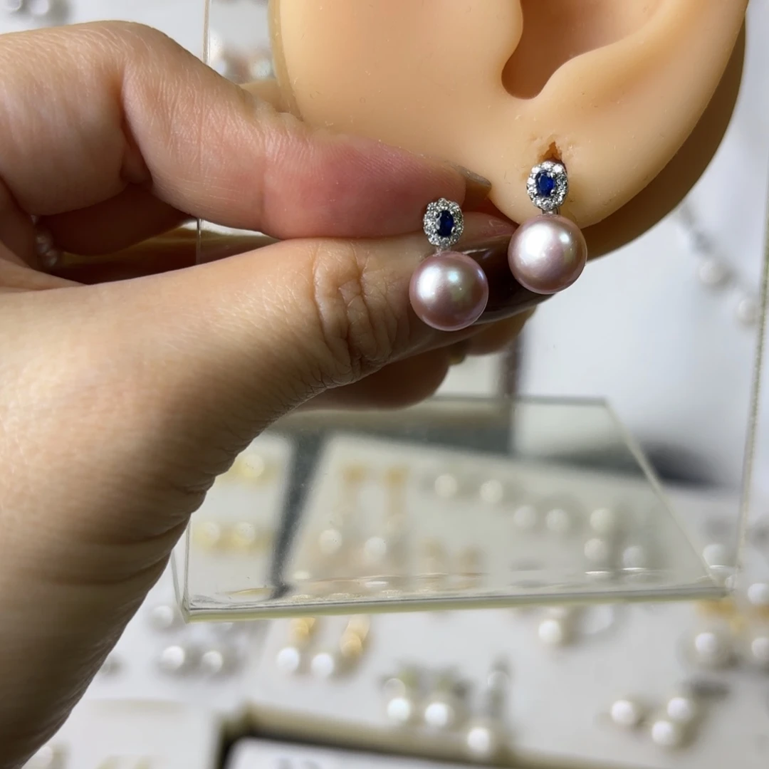 耳饰合金淡水珍珠