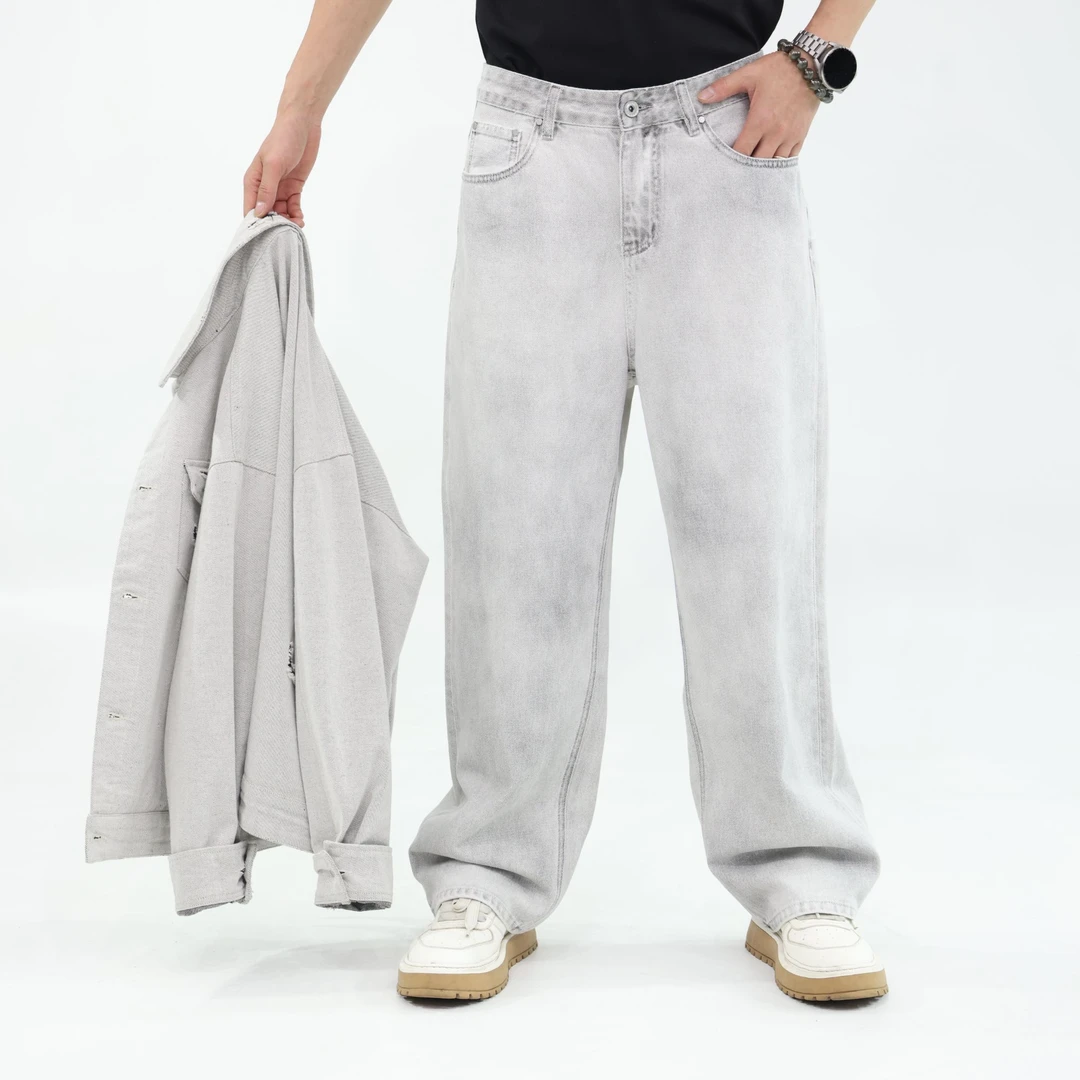 2025上新长直筒百搭牛仔裤男青春活力宽松时尚春夏裤子潮流阔腿裤
