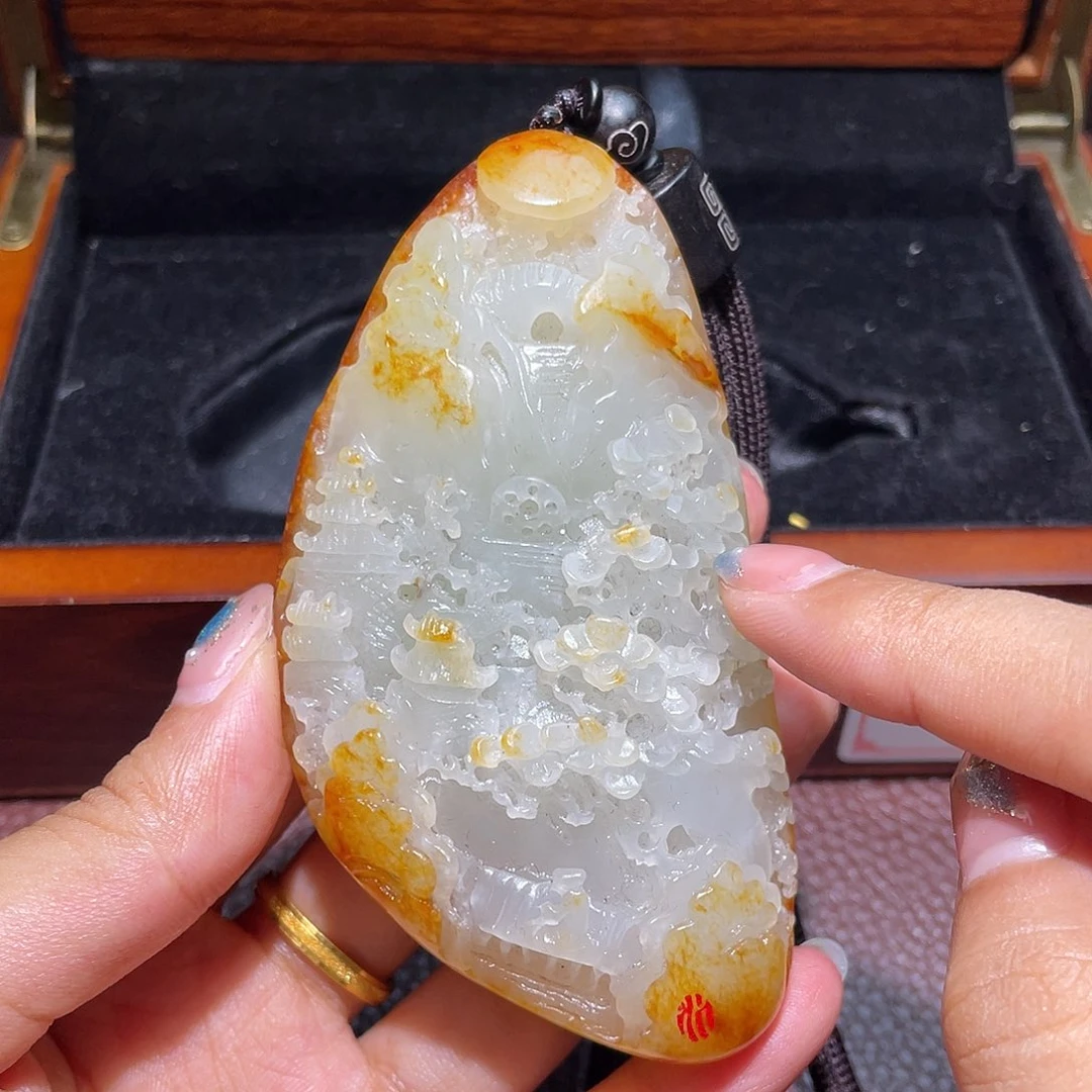 和田玉未镶嵌挂件C