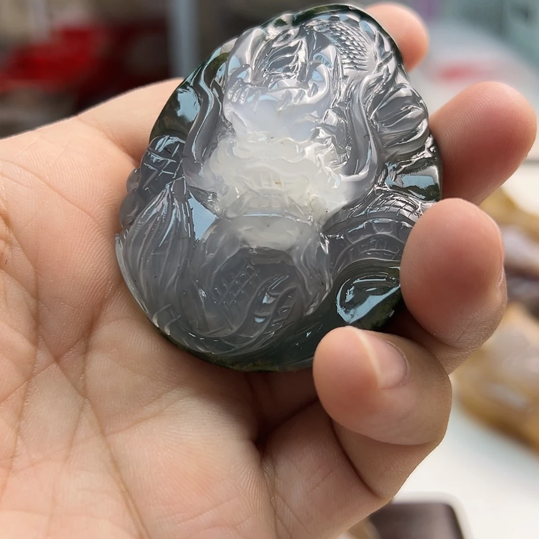 海***风玛瑙/玉髓未镶嵌颈饰