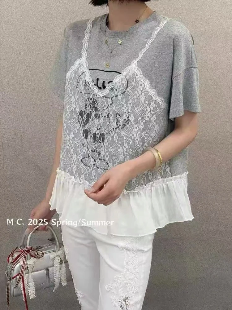 【梅梅家】F136时尚休闲百搭圆领卡通米奇短袖