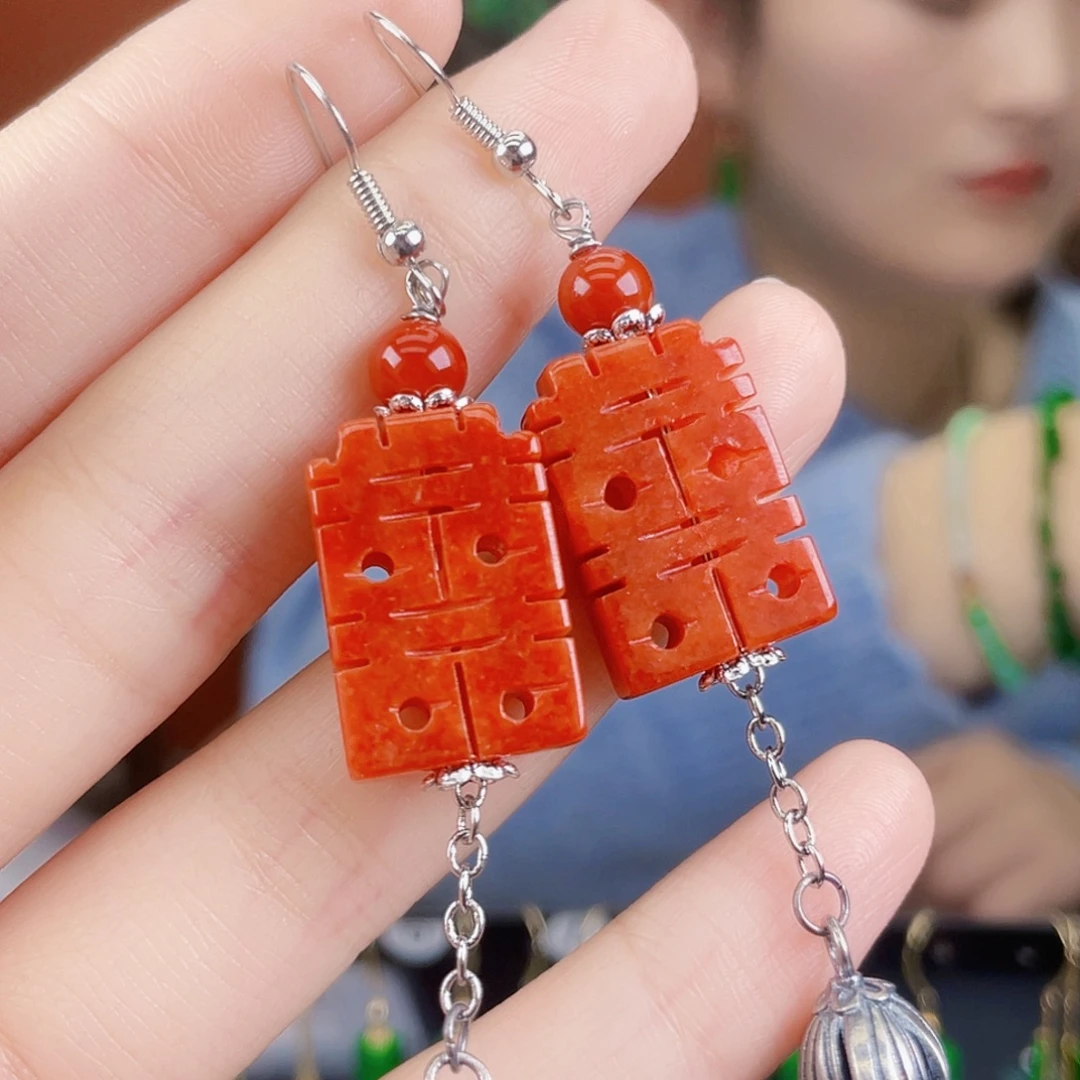 翡翠未镶嵌耳饰饰品