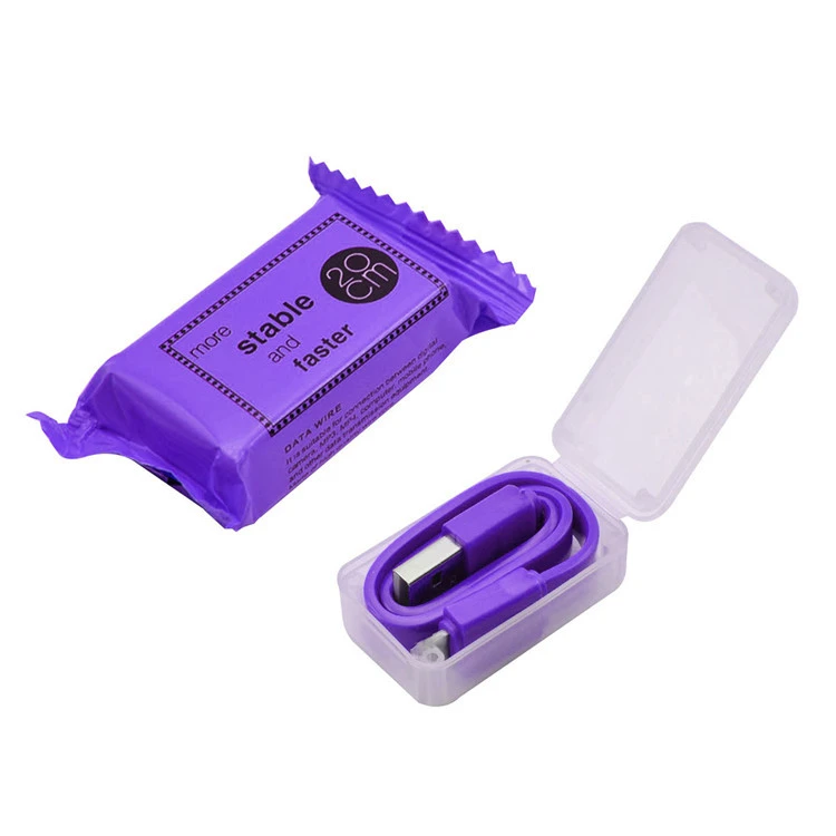 新款创意糖果数据线20cm手机充电线