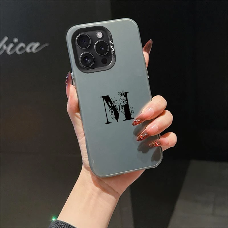 【苹果】甜酷M图案适用苹果系列iphone16/15/14手机壳全包防摔