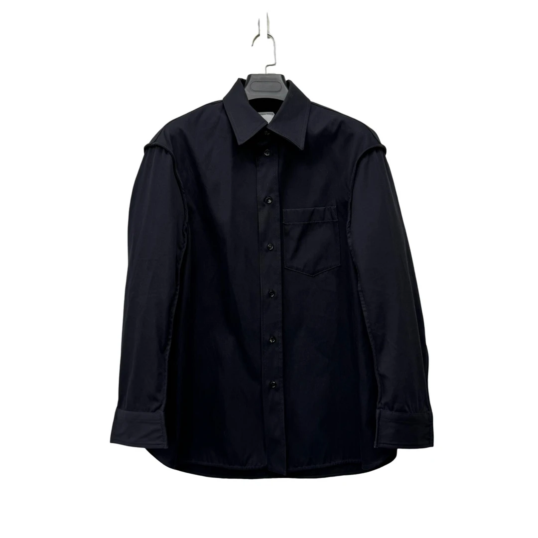 99新 BOTTEGA VENETA/葆蝶家 BV黑色衬衫外套 46码/98新/无配件