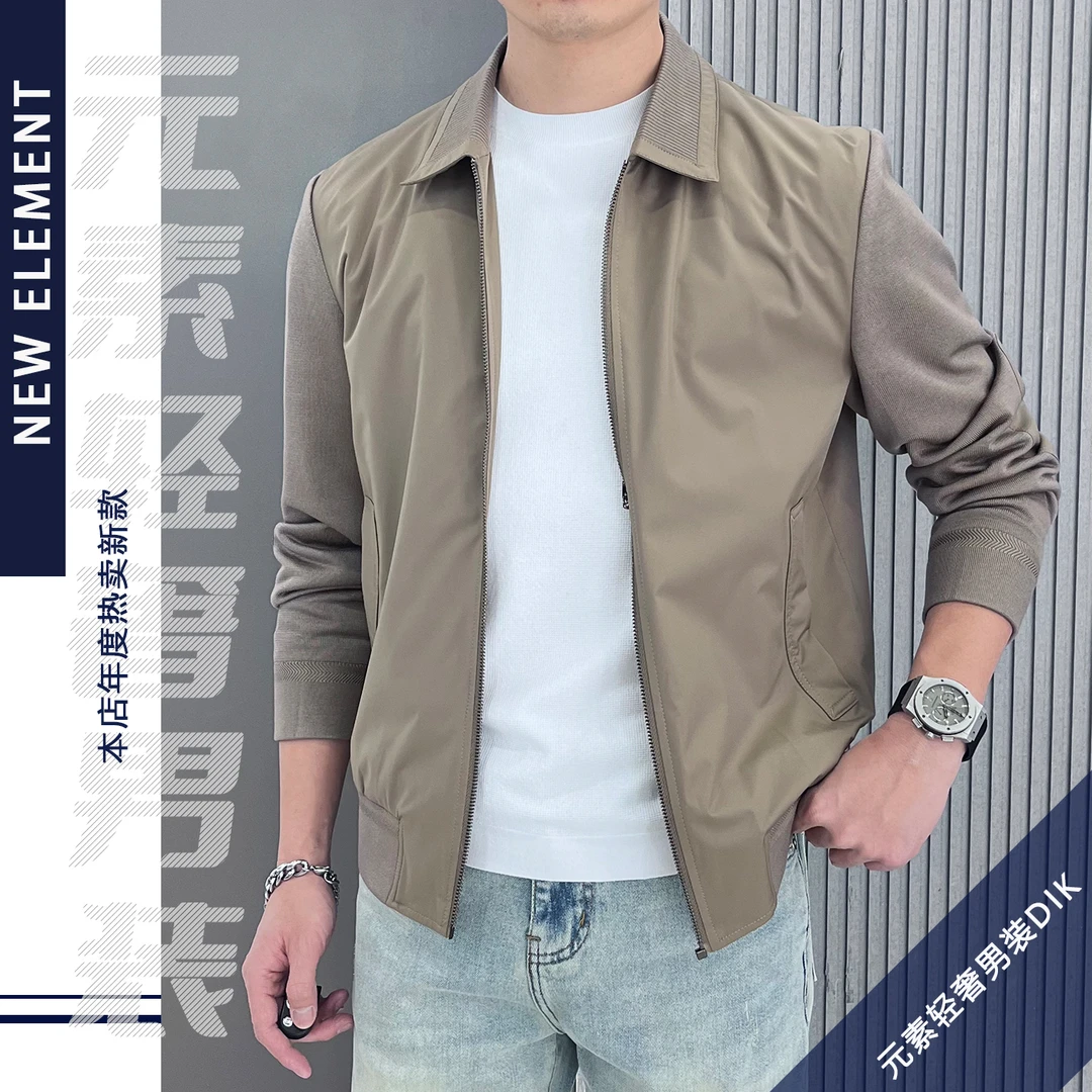男士夹克品质男装25春款新款轻奢外套翻领休闲时尚百搭帅气SC630