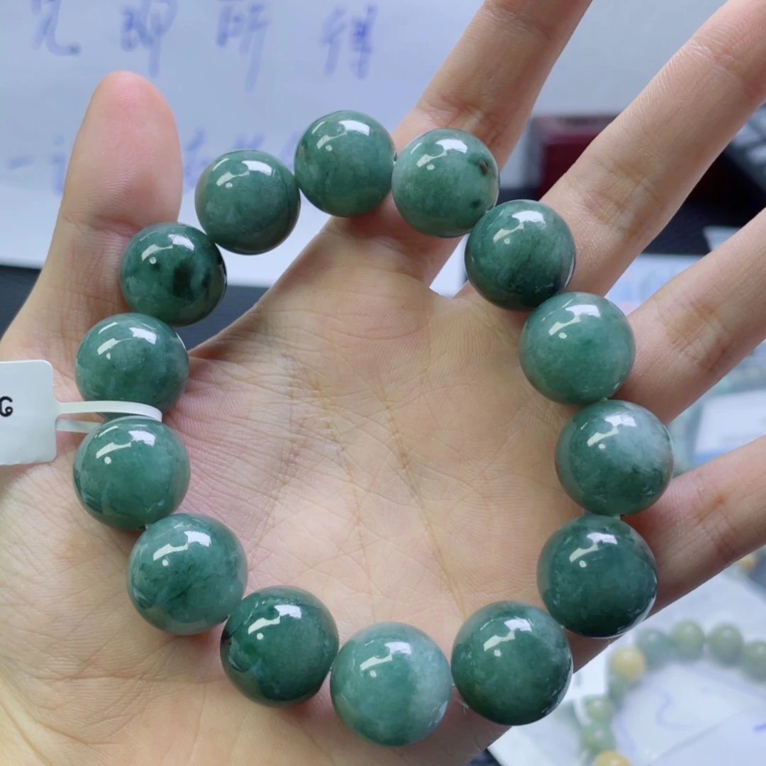 未镶嵌定制翡翠16.3珠串
