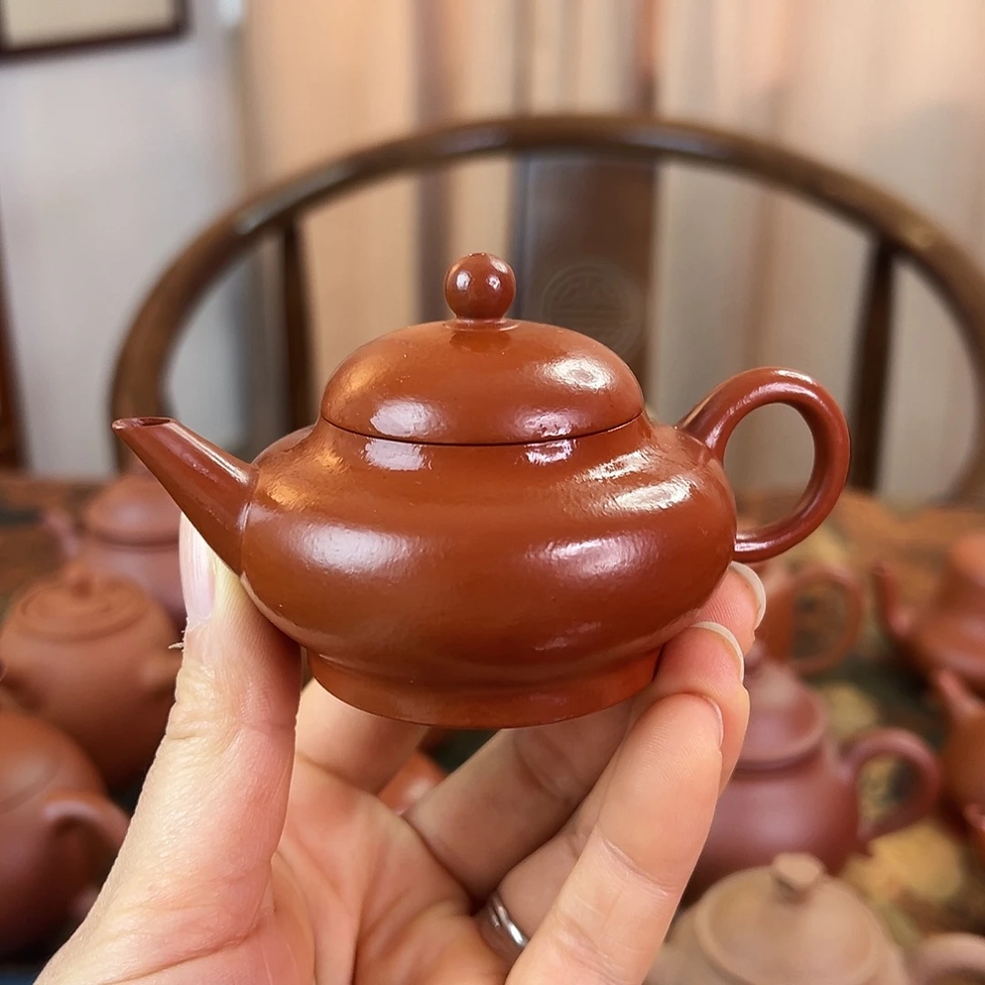 紫砂茶壶精品 明式水平 朱泥 90cc