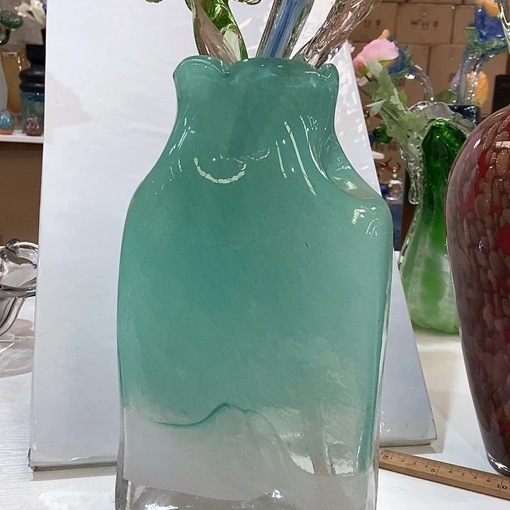 琉璃琉璃花瓶高34口8