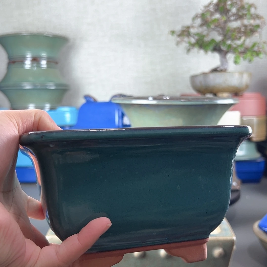 独***。高温紫砂釉盆一只