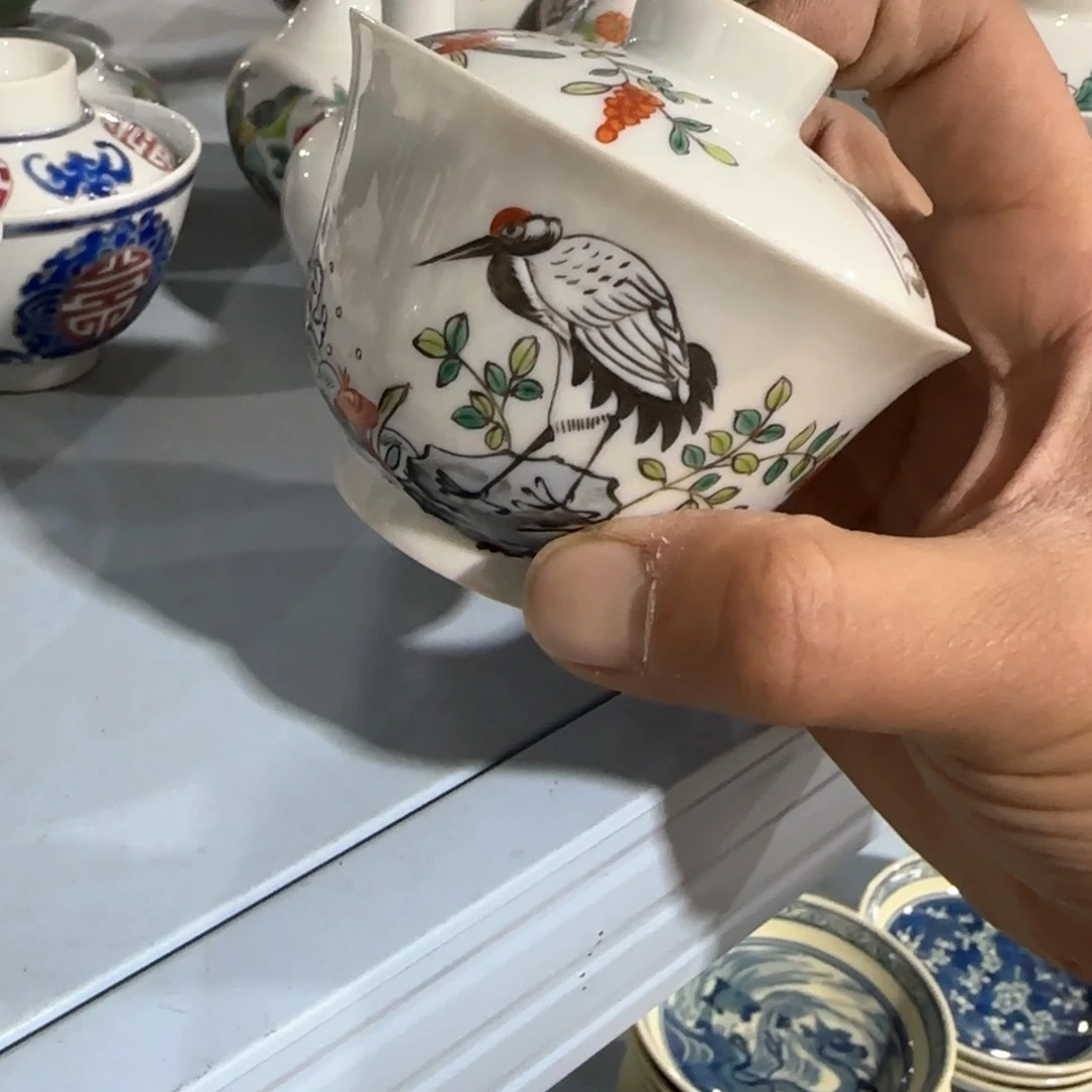 瓷片摆件手绘瓷器全部处理