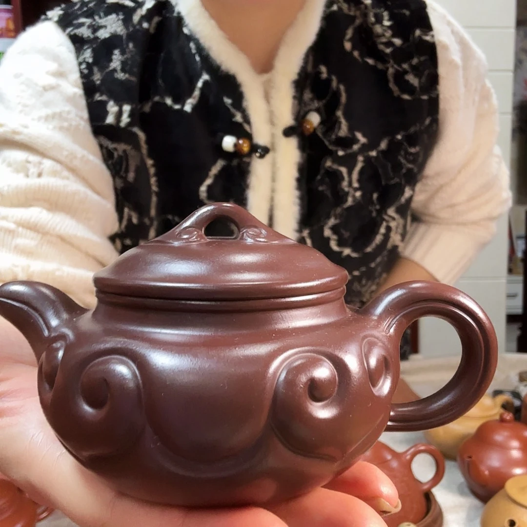 紫砂茶壶仿古如意180cc