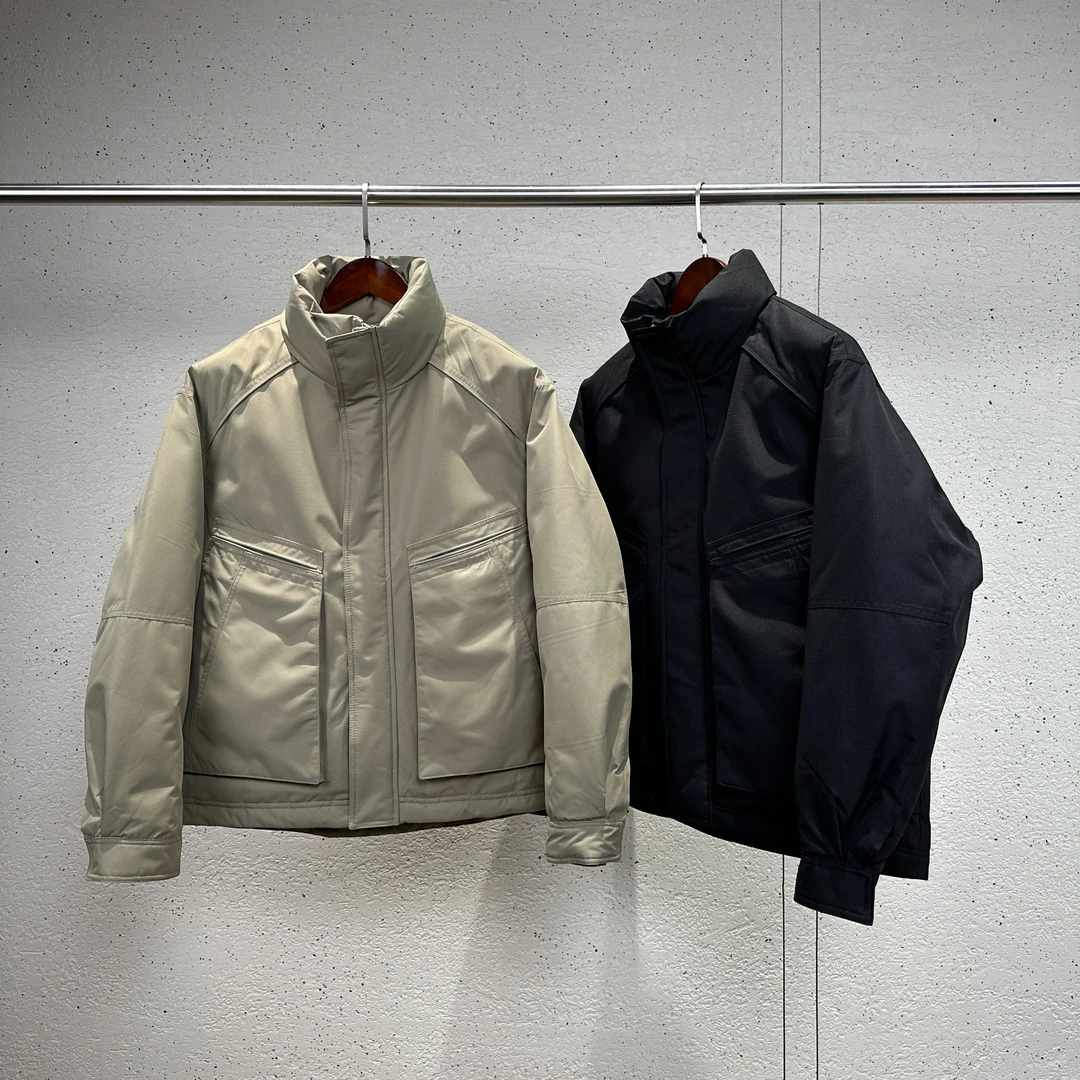 【布凡男装专属】年货冬季美式立领工装夹克羽绒服男士90白鸭绒外套
