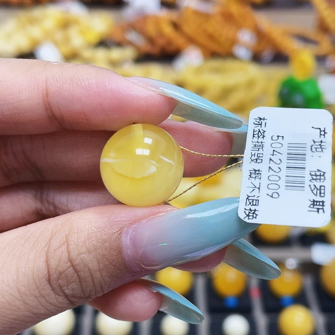 未镶嵌琥珀珠宝奇石15.0.mm圆珠