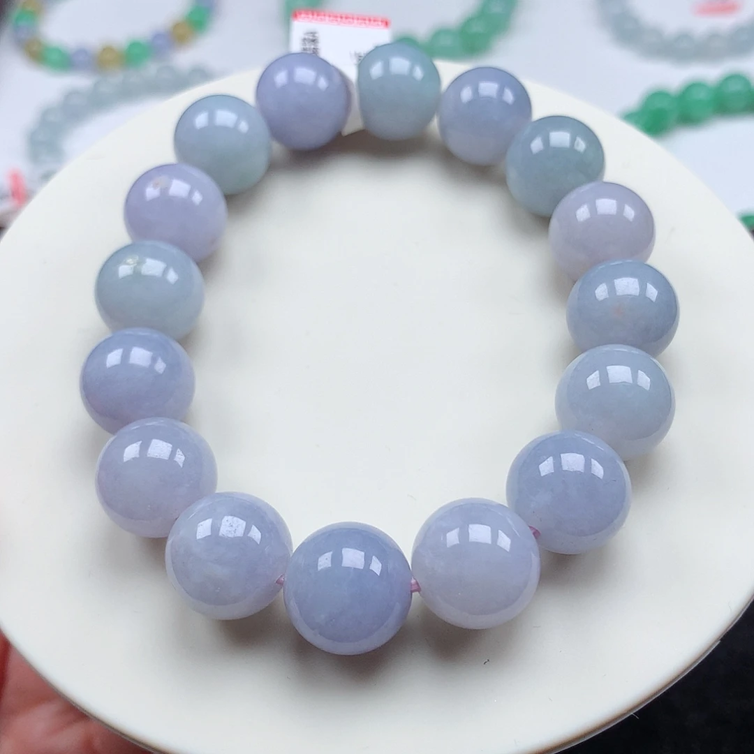 翡翠未镶嵌手链12.8mm