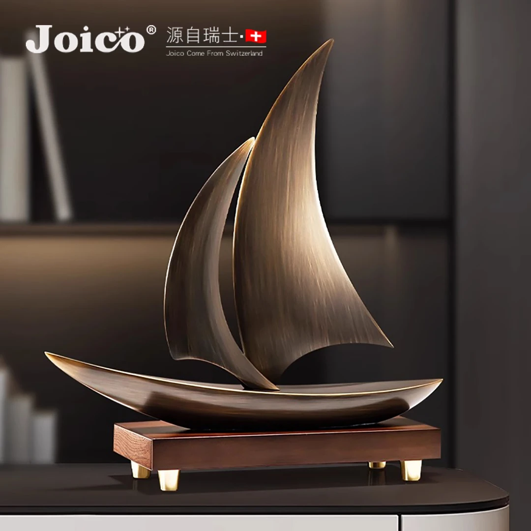 joico瑞士摆件黄铜帆船公司开业送礼领导家居酒店玄关装饰品