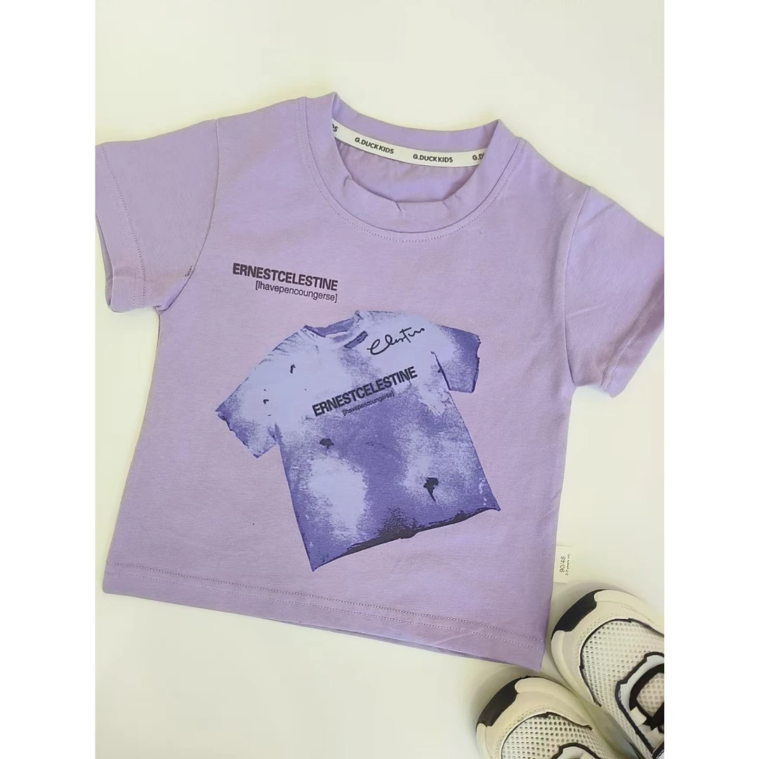 2555儿童图案短袖T恤夏季新款