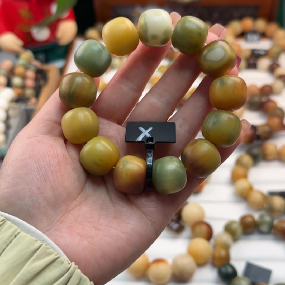 菩提根/象牙果手串卡18桶珠干磨下次