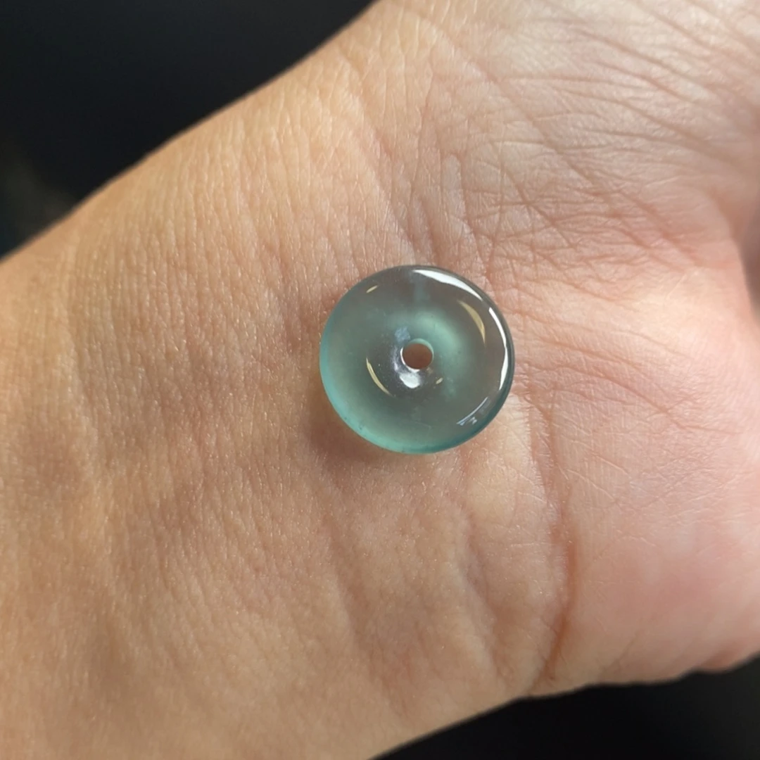 翡翠散珠晴底平安扣