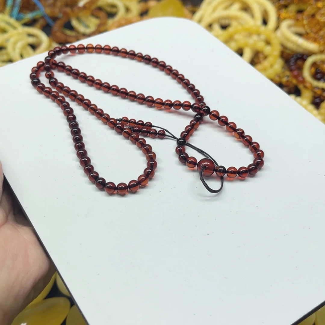 琥珀未镶嵌手链琥珀108