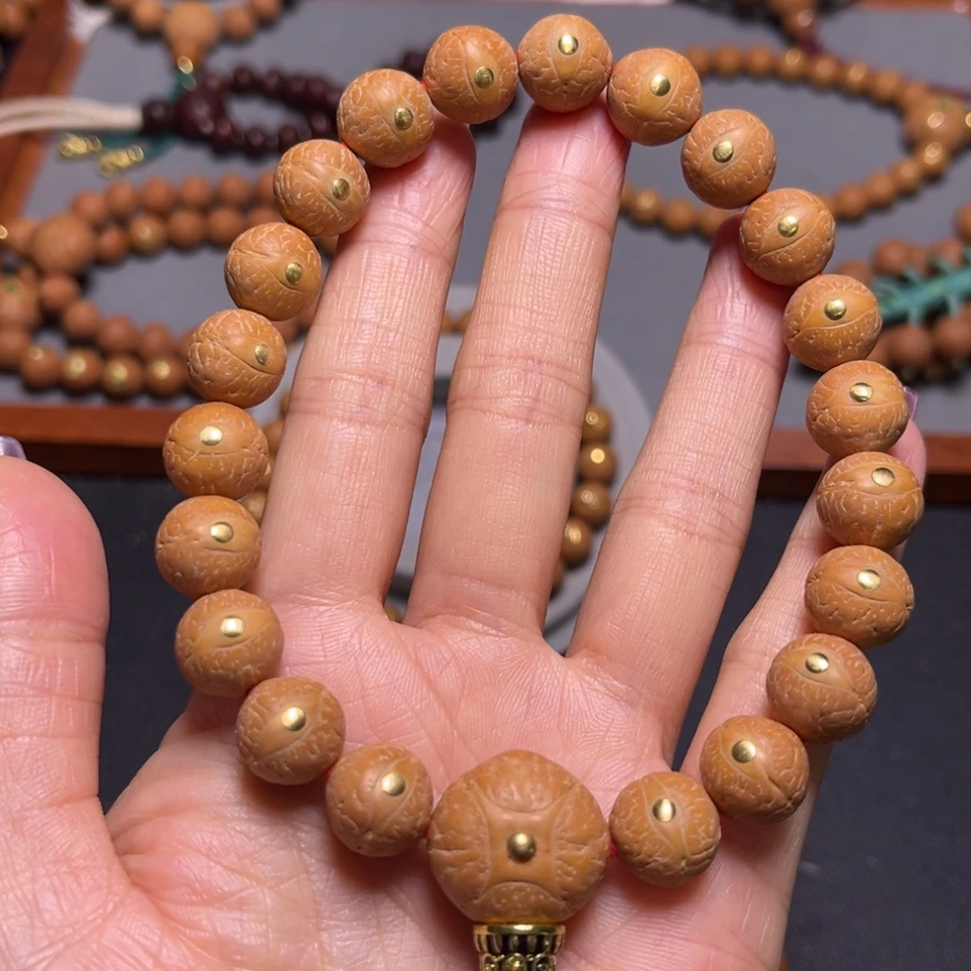 凤眼菩提吊坠12mm2025j精品铜钉手串