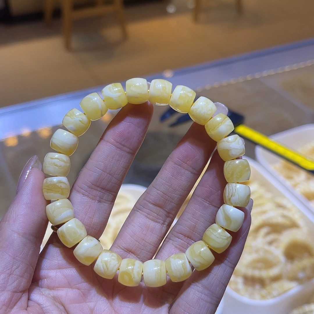 琥珀未镶嵌手链蜜蜡手串10