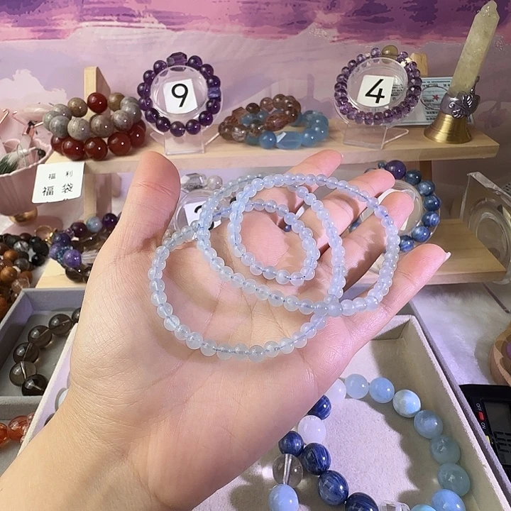 非金属仿水晶3圈海蓝宝