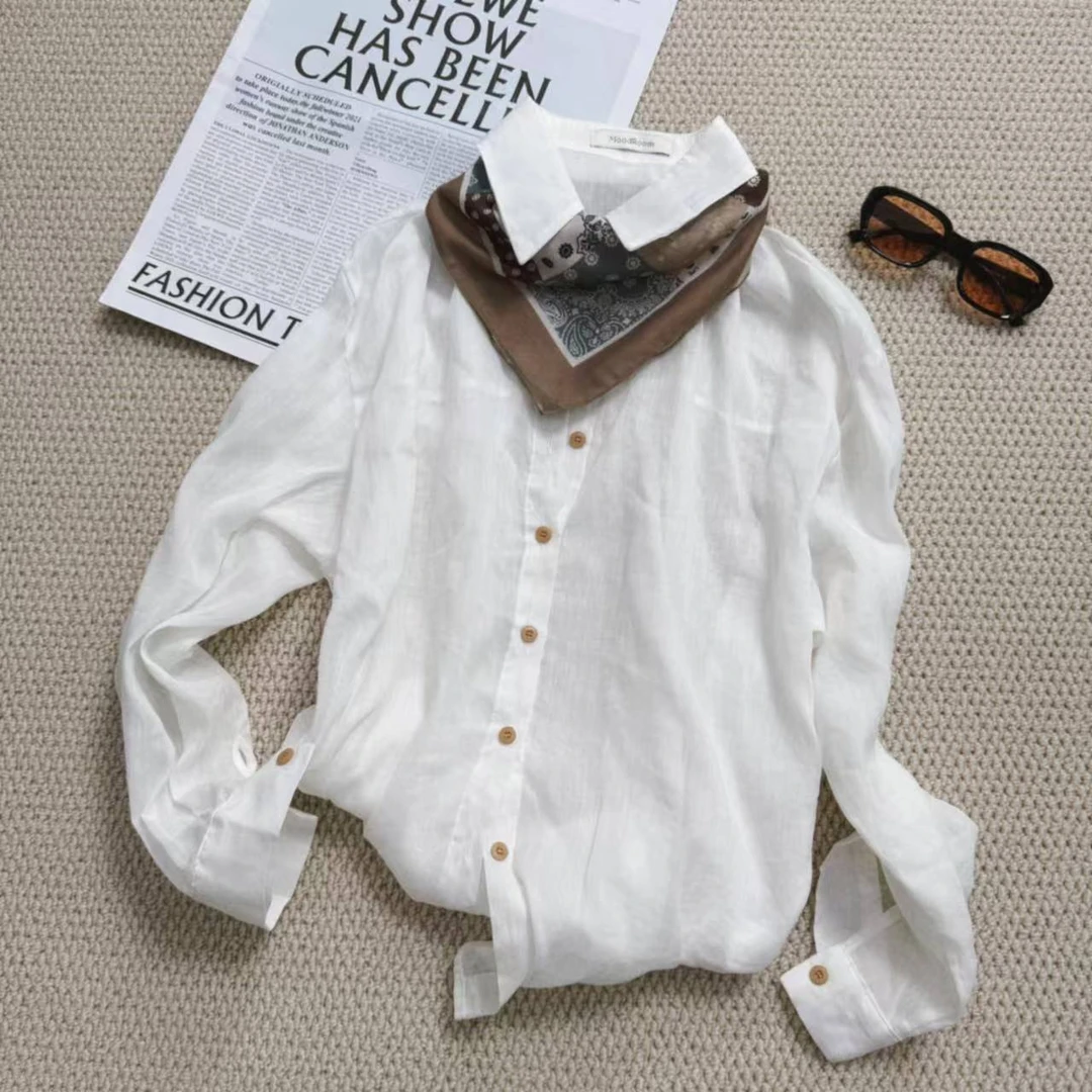 春季现款百搭显瘦纯色衬衫609